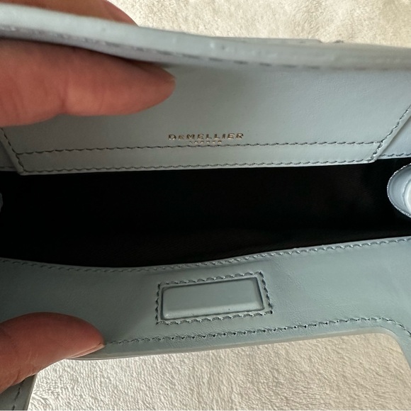 DeMellier Mini Seville Bag in Sky Blue Leather Clutch Shoulder Bag - Picture 6 of 14